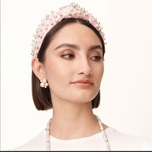 LELE SADOUGHI X ATLANTIC-PACIFIC PASTEL RAINBOW MULTI PEARL KNOTTED HEADBAND